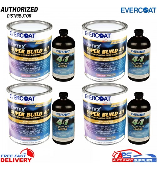 4 x Evercoat Optex Super Build 4:1 Primer Kits 18.76L Total - High Quality